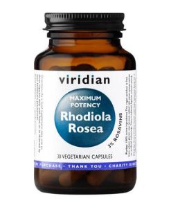 Standardiziran rožni koren - Rhodiola (30 kapsul). Viridian Nutrition, naravni prehranski dodatki.