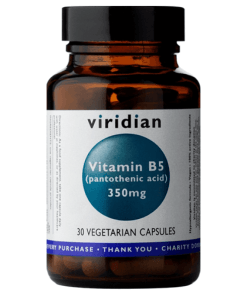 Vitamin B5 (30 kapsul). Viridian Nutrition, naravni prehranski dodatki.
