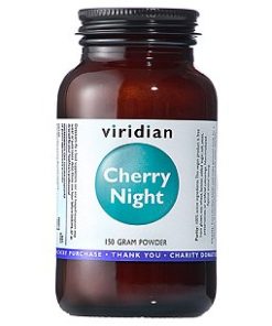 Cherry Night, prehransko dopolnilo z dodanim magnezijem (150g). Viridian Nutrition.