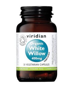 Ekološko lubje bele vrbe 400 mg, 30 kapsul. Viridian Nutrition, naravni prehranski dodatki.